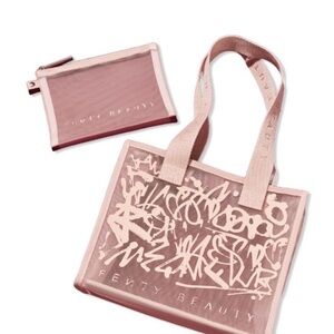 Fenty Beauty Pink Floral Cut-Out Tote